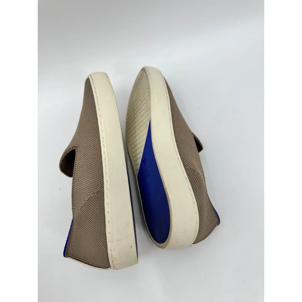 Rothy's The Sneaker Women 7 Taupe Knit Slip On Casual Sustainable Shoes